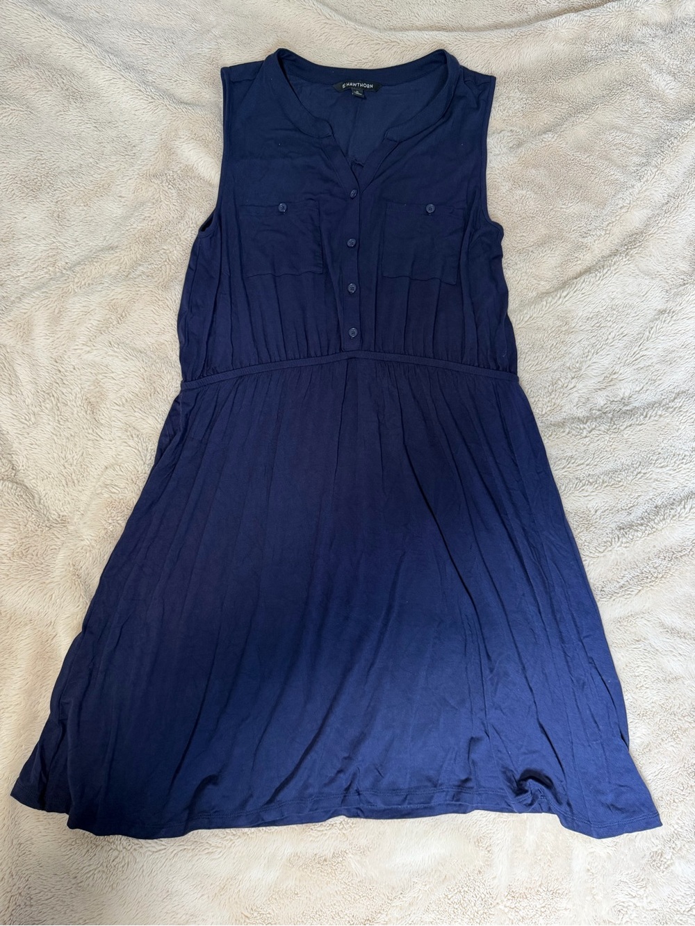 41 Hawthorn Sleeveless Navy Shirt Dress